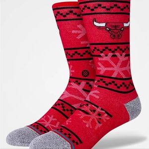 NWT Stance NBA BULLS FROSTED 2 Red Crew Socks Stance x Chicago Bulls Size L